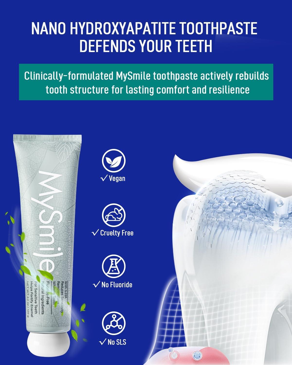 image:imageMySmile 7 Treatments Prefilled Teeth Whitening Trays Kit with 12 Hydrogen Peroxide Whiter Gel for Sensitive Tooth FastResult Vegan Teeth Whitener UWraps Tooth Stain Remover Mint Flavor2 Count Pack of 8