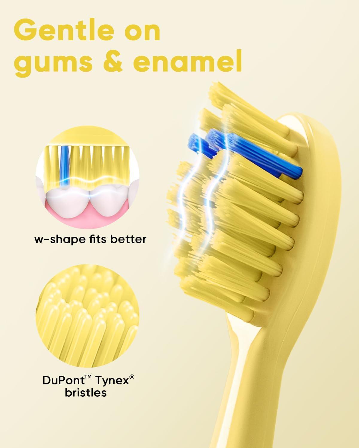 image:imageMySmile DY156 Electric Toothbrush for Adults Rechargeable Sonic Battery Toothbrush Portable with 3 Brush Heads 2 Mins 5 Modes Smart Timer 45000VPM One Charge for 60 Days PinkYellow