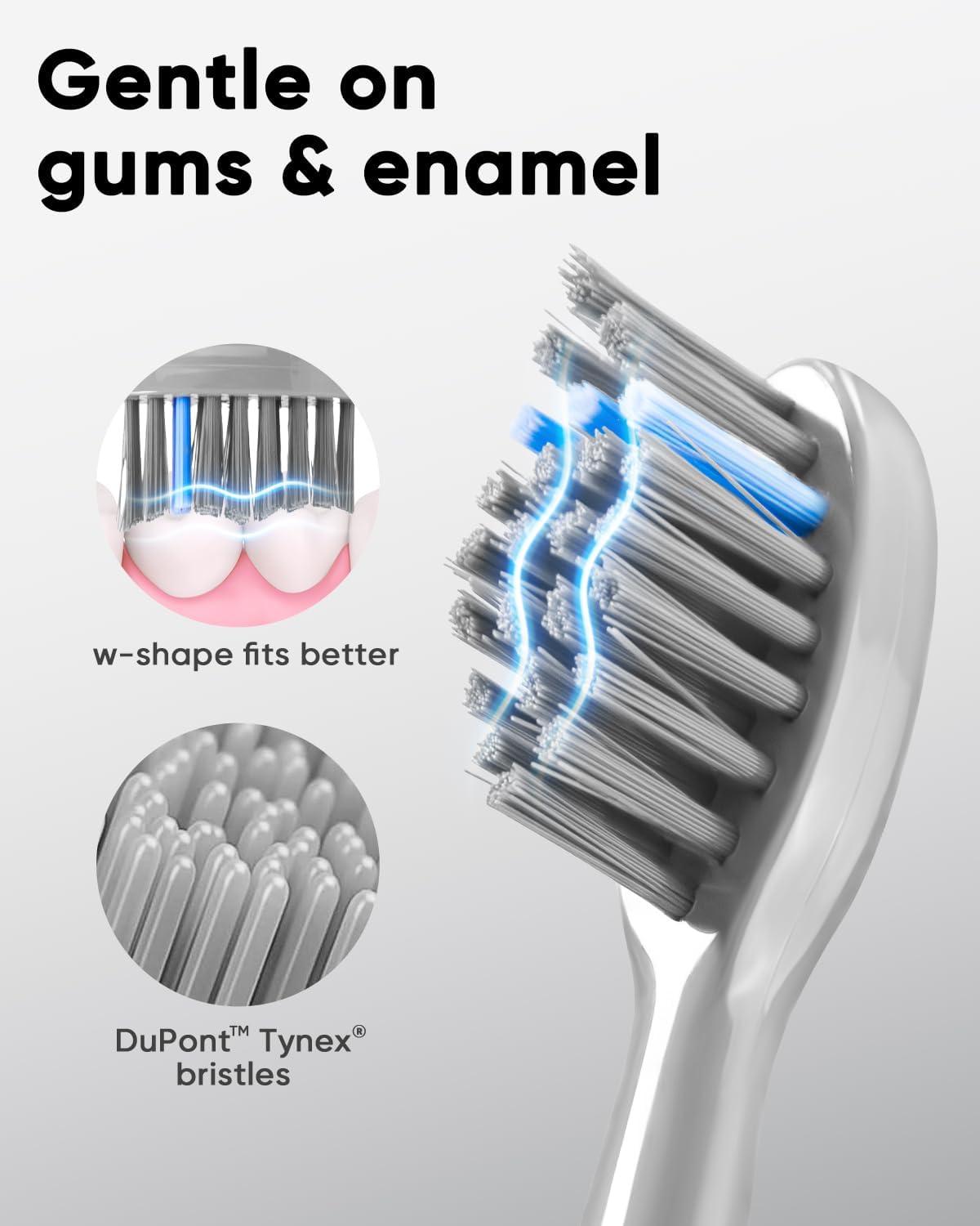 image:imageMySmile DY156 Electric Toothbrush for Adults Rechargeable Sonic Battery Toothbrush Portable with 3 Brush Heads 2 Mins 5 Modes Smart Timer 45000VPM One Charge for 60 Days PinkGray
