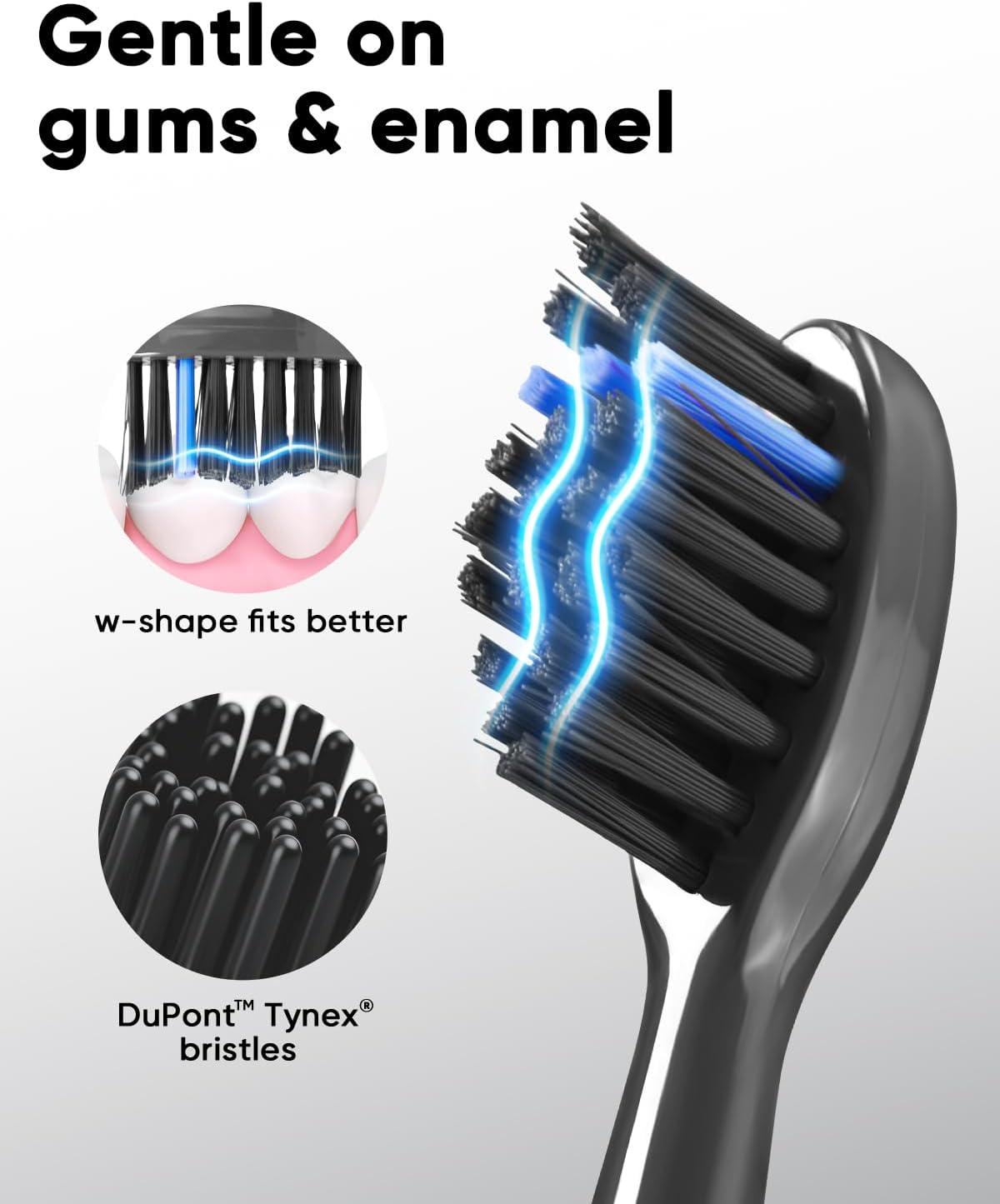 image:imageMySmile DY156 Electric Toothbrush for Adults Rechargeable Sonic Battery Toothbrush Portable with 3 Brush Heads 2 Mins 5 Modes Smart Timer 45000VPM One Charge for 60 Days PinkBlack
