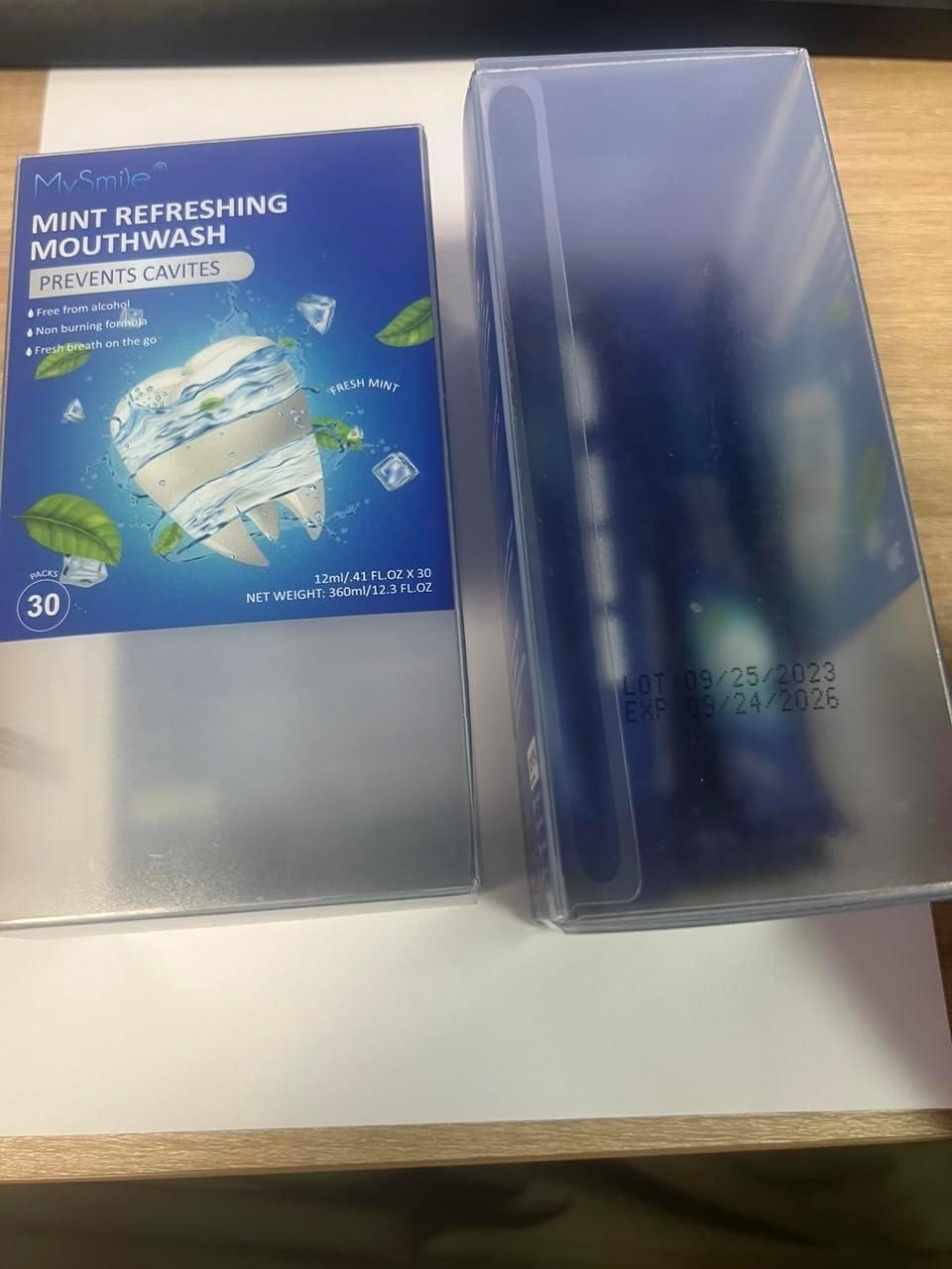 image:imageMySmile Mouthwash Alcohol Free Mouth Wash for Adults Travel Mouthwash Oral Rinse Helps Kill 99 of Bad Breath Germs Prevents Cavities Fluoride Free Fresh Mint 30 UsesRefreshing Mouthwash