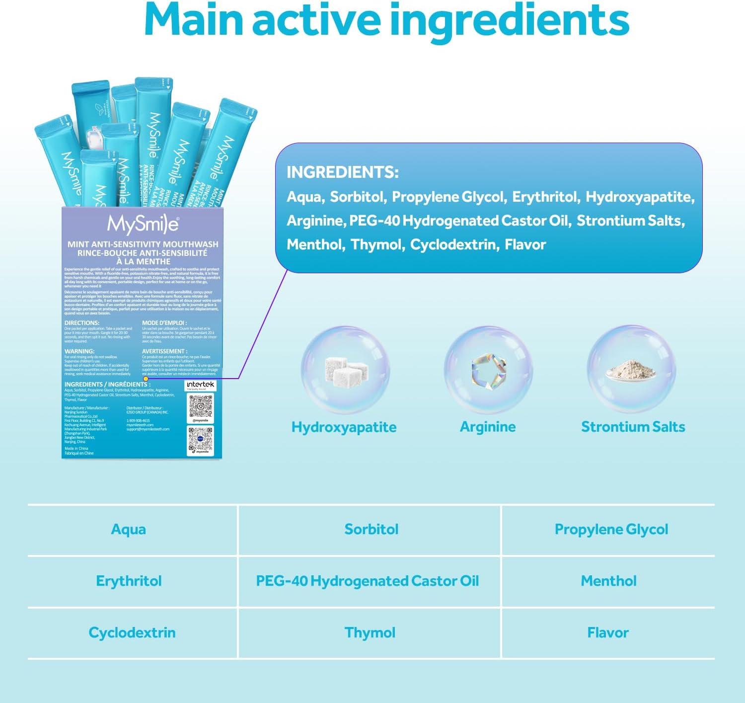 image:imageMySmile Mouthwash Alcohol Free Mouth Wash for Adults Travel Mouthwash Oral Rinse Helps Kill 99 of Bad Breath Germs Prevents Cavities Fluoride Free Fresh Mint 30 UsesAntisensitivity Mouthwash