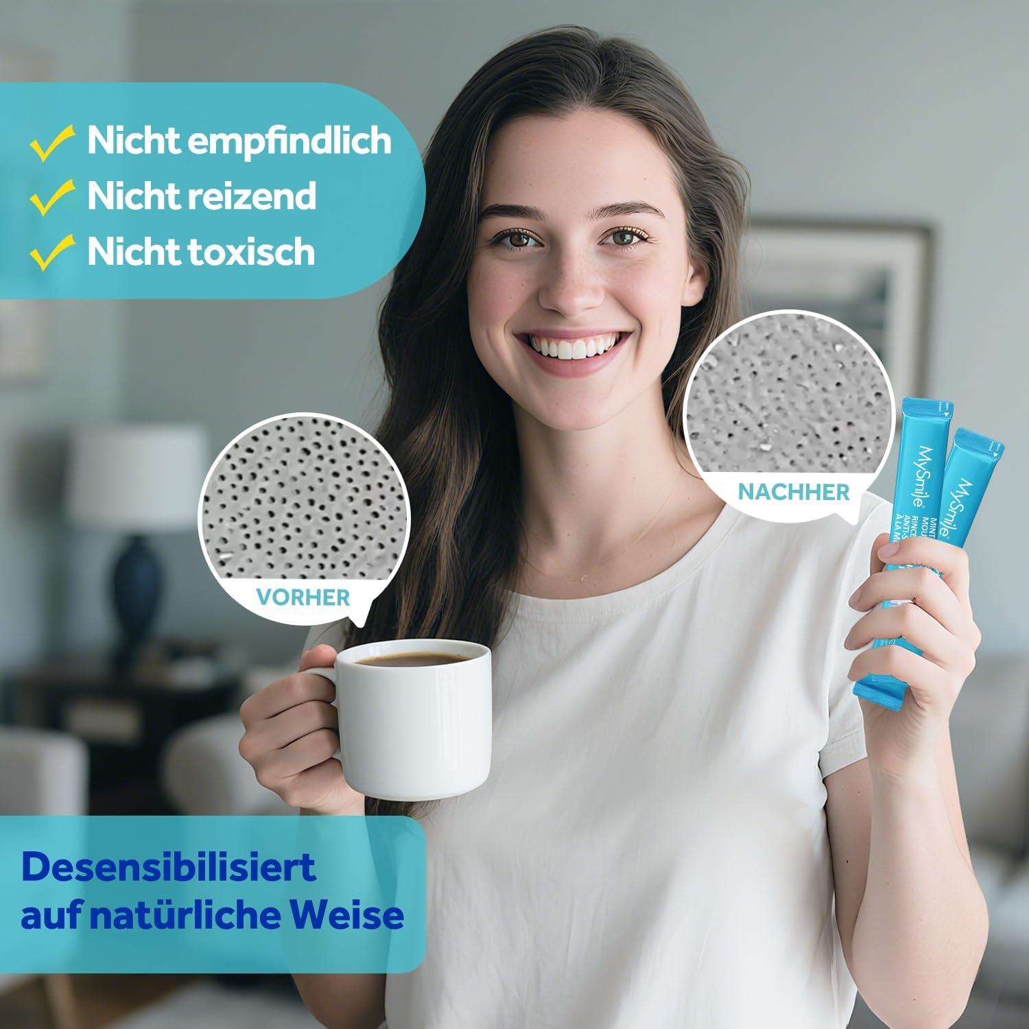 image:imageMySmile Mouthwash Alcohol Free Mouth Wash for Adults Travel Mouthwash Oral Rinse Helps Kill 99 of Bad Breath Germs Prevents Cavities Fluoride Free Fresh Mint 30 UsesAntisensitivity Mouthwash