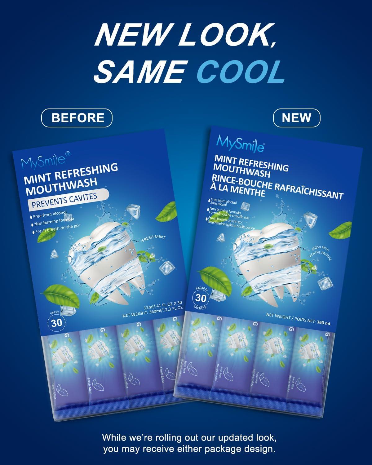 image:imageMySmile Mouthwash Alcohol Free Mouth Wash for Adults Travel Mouthwash Oral Rinse Helps Kill 99 of Bad Breath Germs Prevents Cavities Fluoride Free Fresh Mint 30 UsesRefreshing Mouthwash