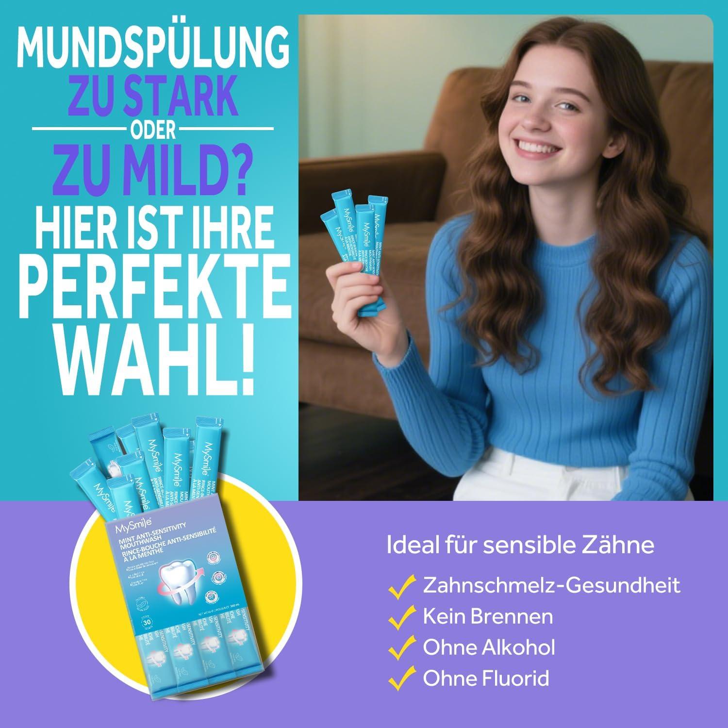 image:imageMySmile Mouthwash Alcohol Free Mouth Wash for Adults Travel Mouthwash Oral Rinse Helps Kill 99 of Bad Breath Germs Prevents Cavities Fluoride Free Fresh Mint 30 UsesAntisensitivity Mouthwash