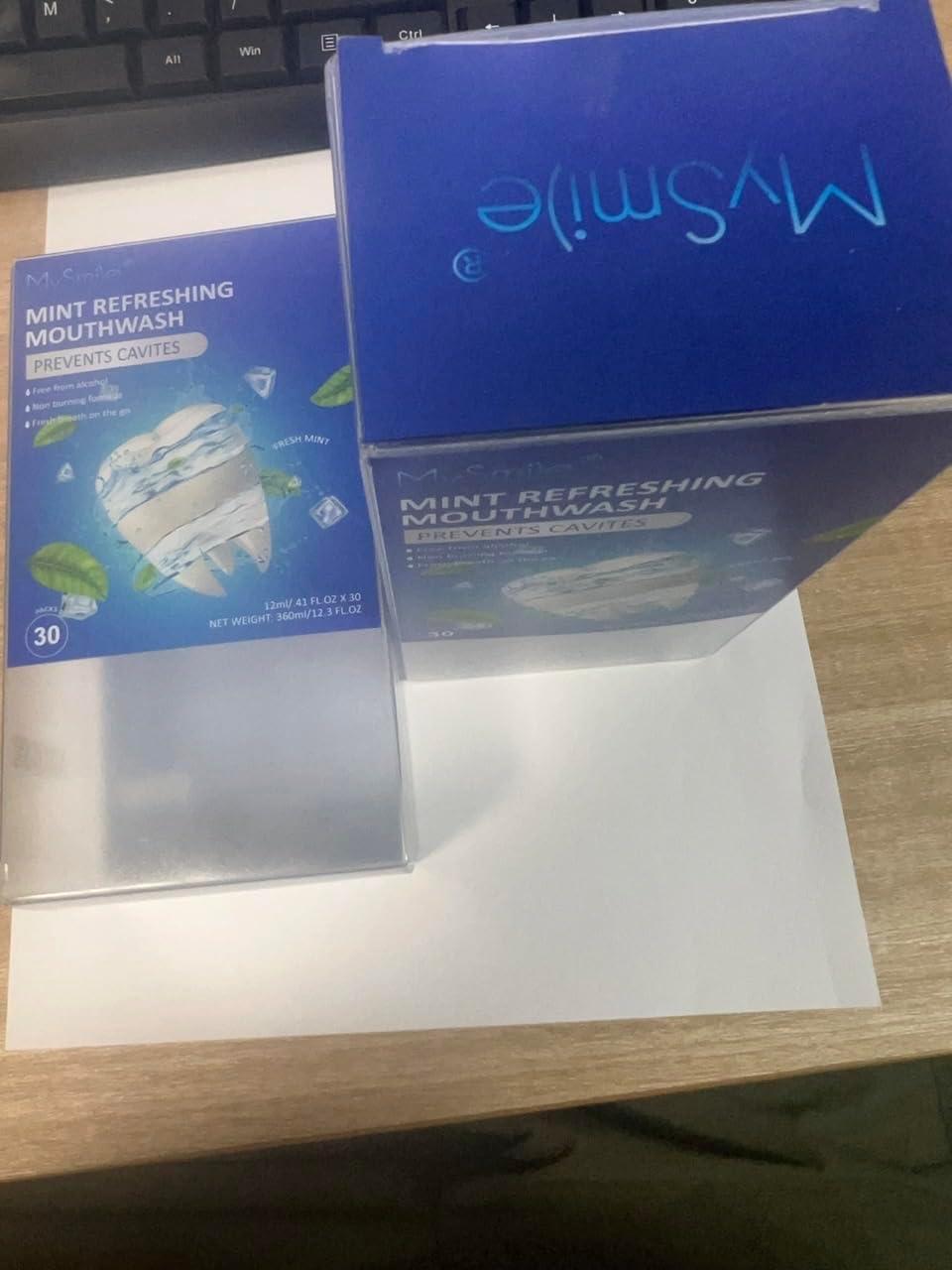 image:imageMySmile Mouthwash Alcohol Free Mouth Wash for Adults Travel Mouthwash Oral Rinse Helps Kill 99 of Bad Breath Germs Prevents Cavities Fluoride Free Fresh Mint 30 UsesRefreshing Mouthwash