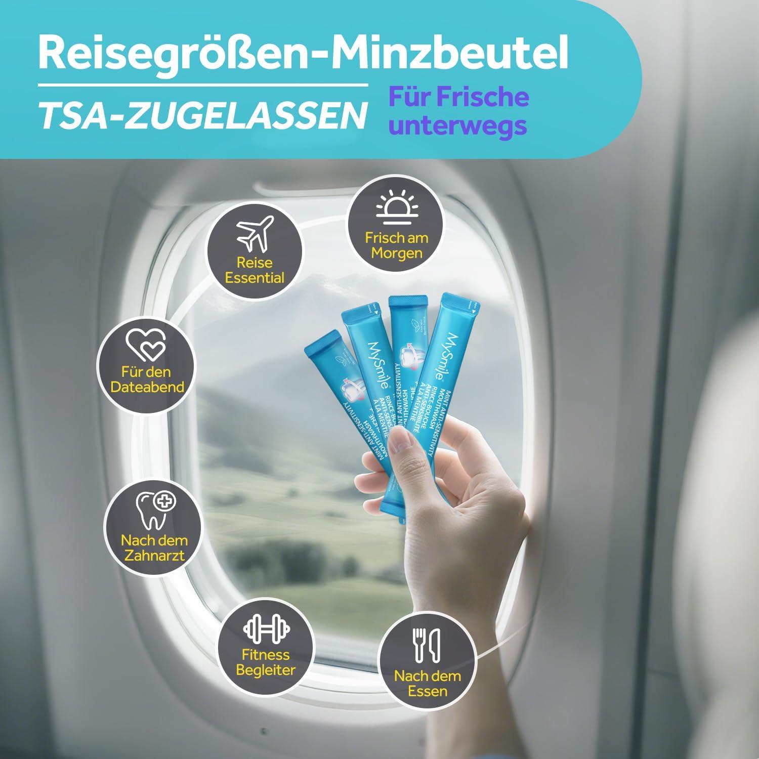 image:imageMySmile Mouthwash Alcohol Free Mouth Wash for Adults Travel Mouthwash Oral Rinse Helps Kill 99 of Bad Breath Germs Prevents Cavities Fluoride Free Fresh Mint 30 UsesAntisensitivity Mouthwash