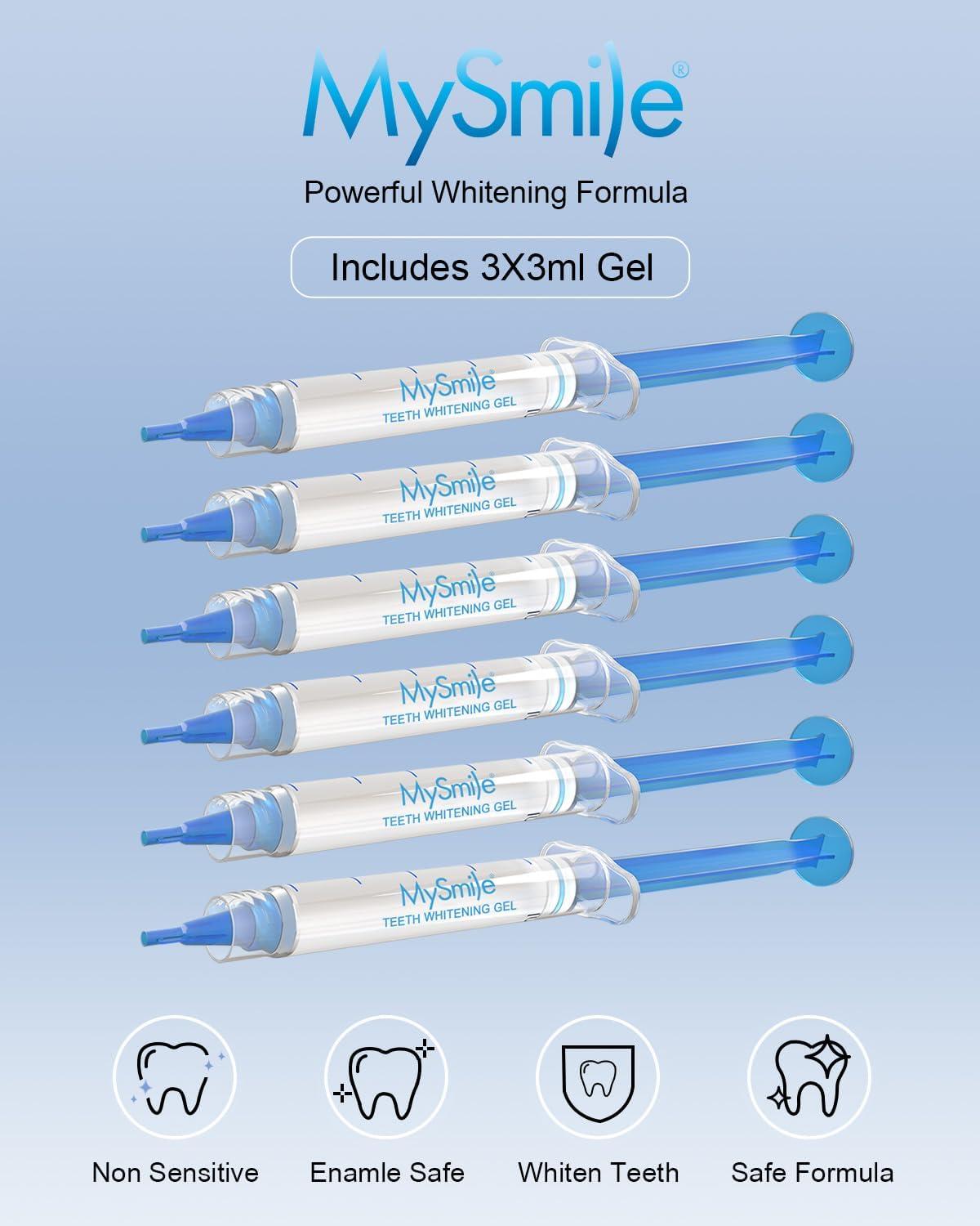 image:imageMySmile Teeth Whitening Gel Pen Refill Pack 3 NonSensitive Teeth Whitening Pen Deluxe Teeth Whitener Dental Grade Tooth Whitening Gel with Carbamide Peroxide for Home Fast ResultPack Of6
