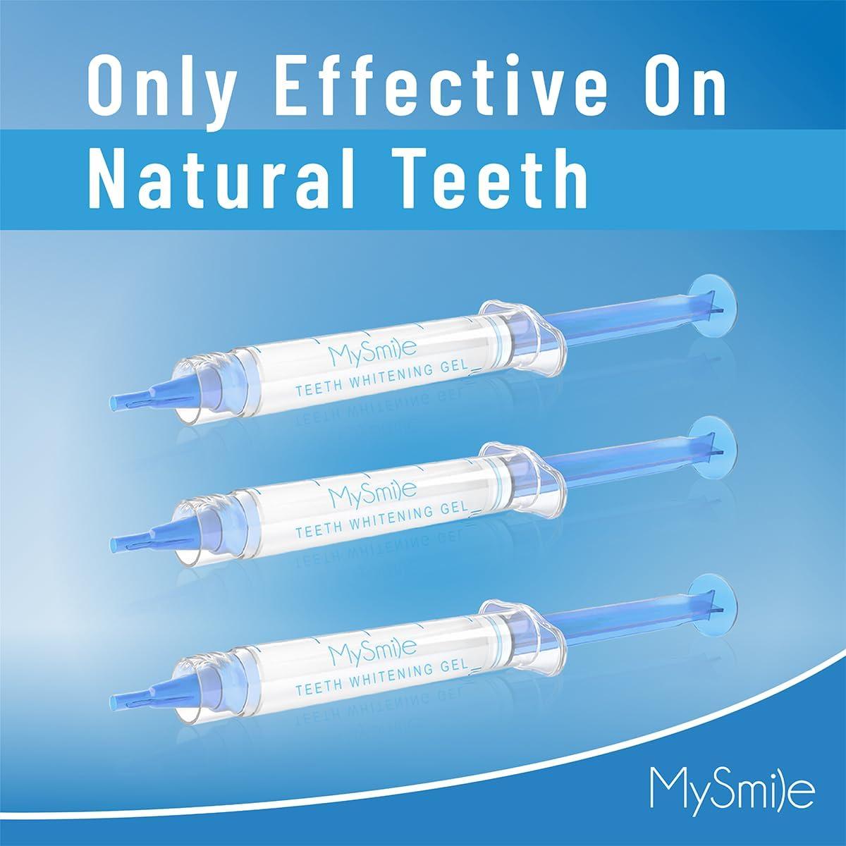 image:imageMySmile Teeth Whitening Kit with LED Light 10 Min NonSensitive Fast Teeth Whitener with 3 Carbamide Peroxide Whitening Gel Helps to Remove Stains from Coffee Smoking Wines Soda Food