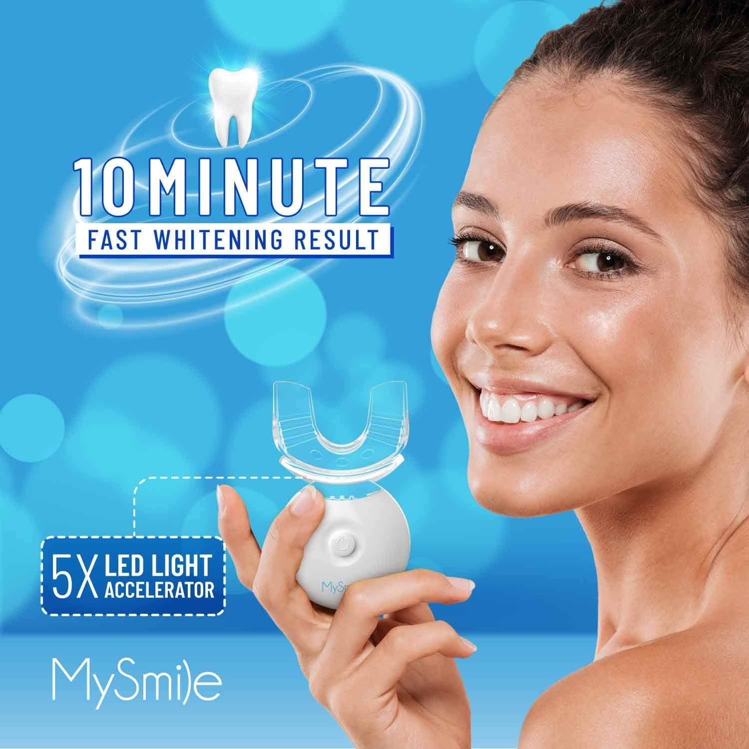 image:imageMySmile Teeth Whitening Kit with LED Light Remineralization Gel NonSensitive Teeth Whitener Teeth Whitening Gel to Remove Stains Desensitizing Gel to Reduce Teeth Sensitivity Strengthen Tooth Enamel