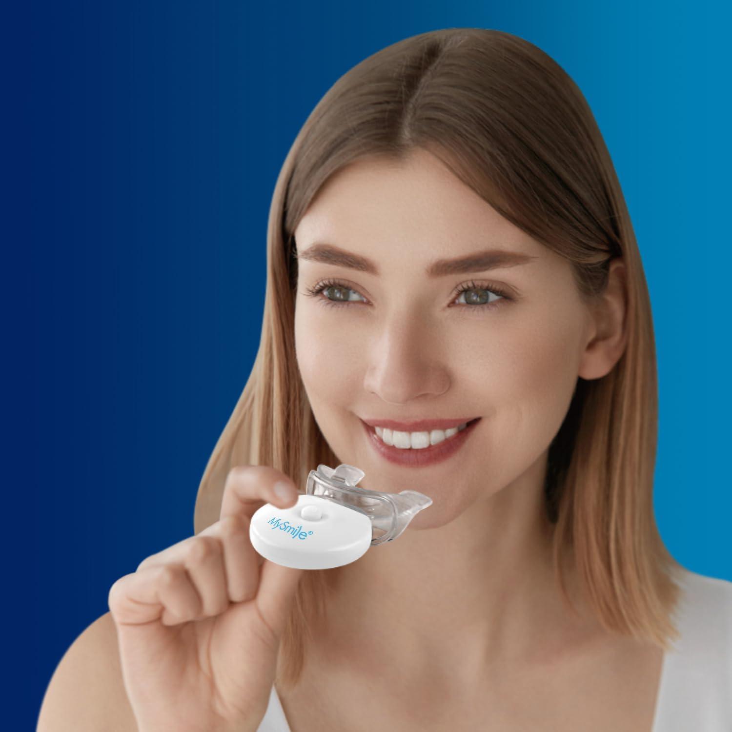image:imageMySmile Teeth Whitening Light with Mouth Trays 5LED Powerful Accelerator Light Integrated with Smart Timer and Long Lasting BatteriesTeeth Whitening Gel Not Included014 Fl Oz Pack of 1