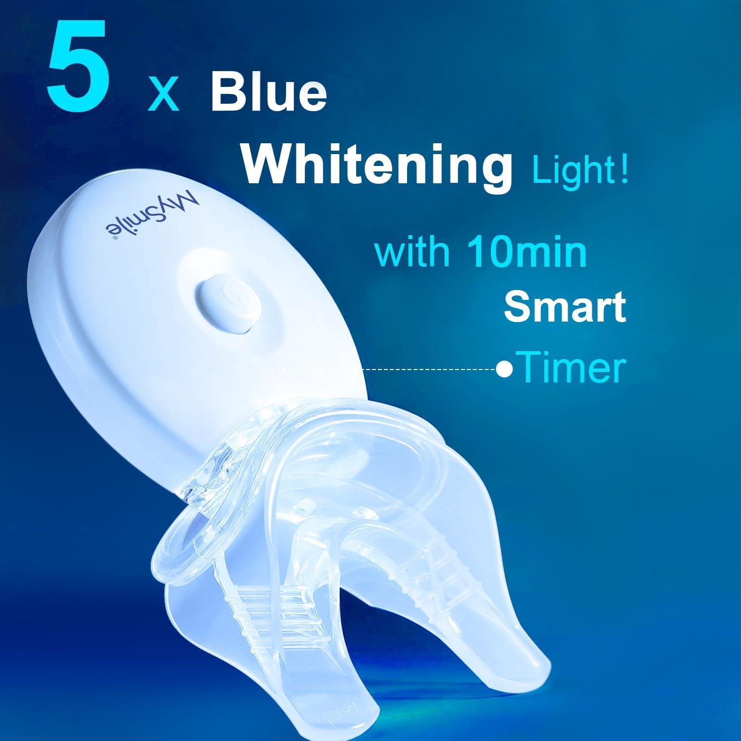image:imageMySmile Teeth Whitening Light with Mouth Trays 5LED Powerful Accelerator Light Integrated with Smart Timer and Long Lasting BatteriesTeeth Whitening Gel Not Included014 Fl Oz Pack of 1