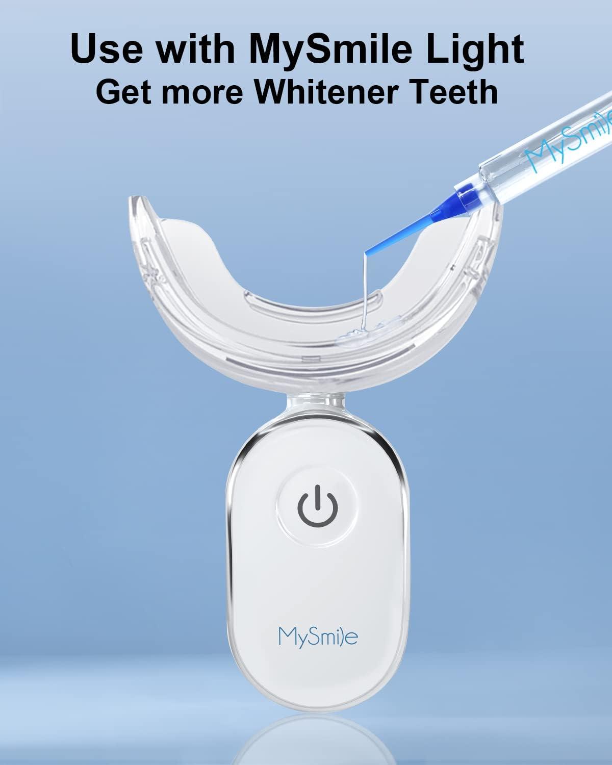 image:imageMySmile Teeth Whitening Light3 NonSensitive Teeth Whitening Gel Refill Pack10 Minute Treatment Teeth Whitening Products28x Powerful Blue LED Light for Whitening Teeth