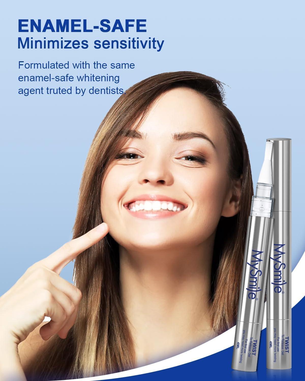 image:imageMySmile Teeth Whitening Pen 30 Treatment Enamel Safe Tooth Whitening Gel for Teeth Sensitive10 Min Fast Whitening TeethHelps to Remove Stains from Coffee Smoking WinesMint Flavor027 Fl Oz Pack of 1
