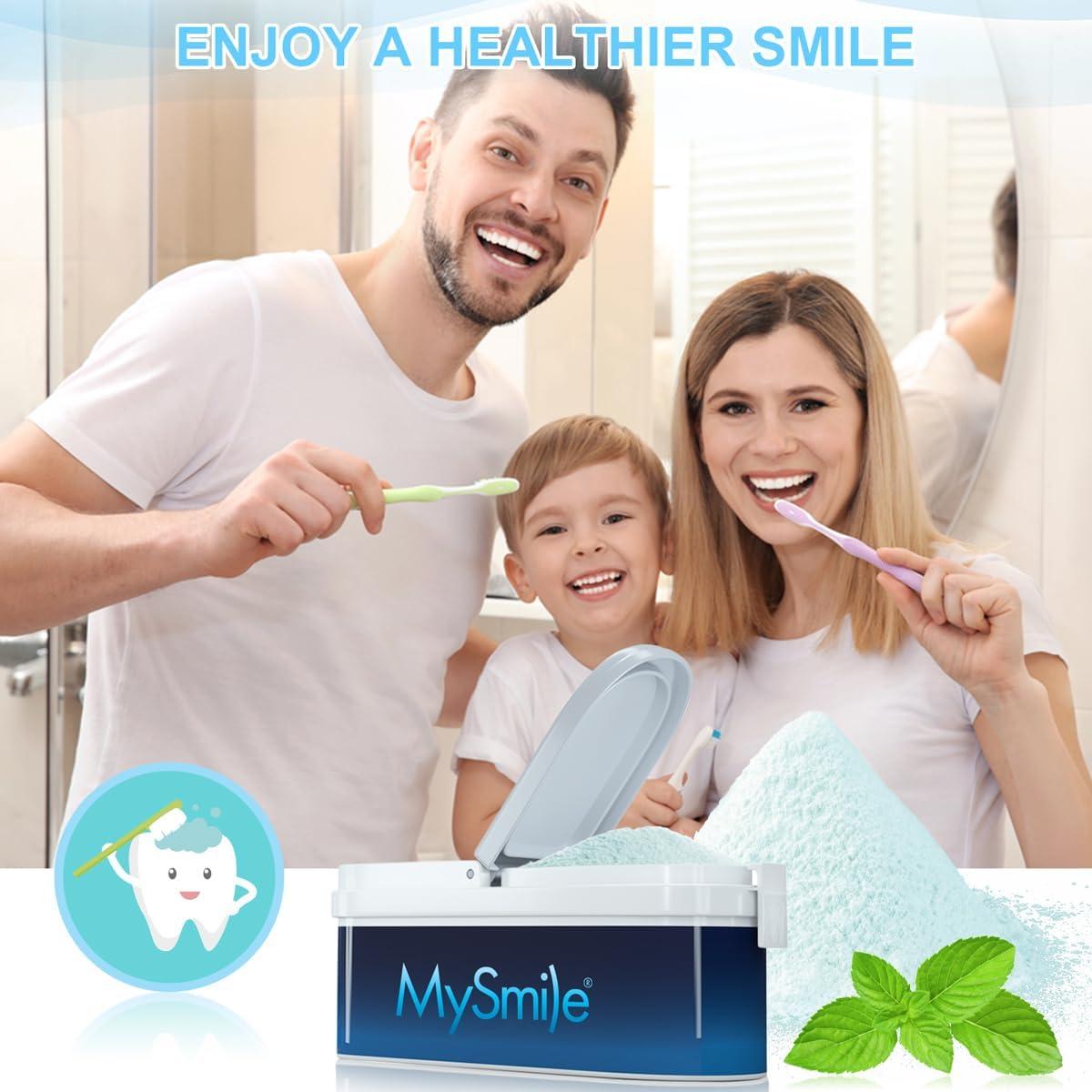 image:imageMySmile Teeth Whitening Powder for Tooth Whitening Toothpaste Natural Powder Teeth Whitener Enamel Safe Whitening Tooth Cleaning Powder Tooth Stain Remover and Polisher Fresh MintBlue