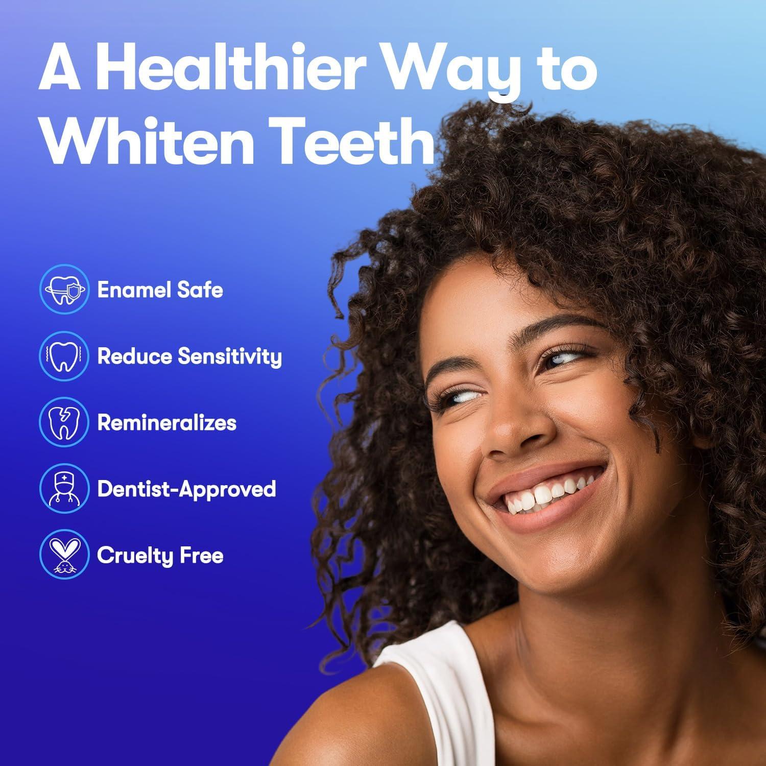 image:imageMySmile Teeth Whitening Strips HydroxyapatiteInfuse White Strips NonSensitive Tooth Whitener with Soothing Natural Ingredients EnamelSafe ResidueFree NonSlip 28 Count14 Count Pack of 1