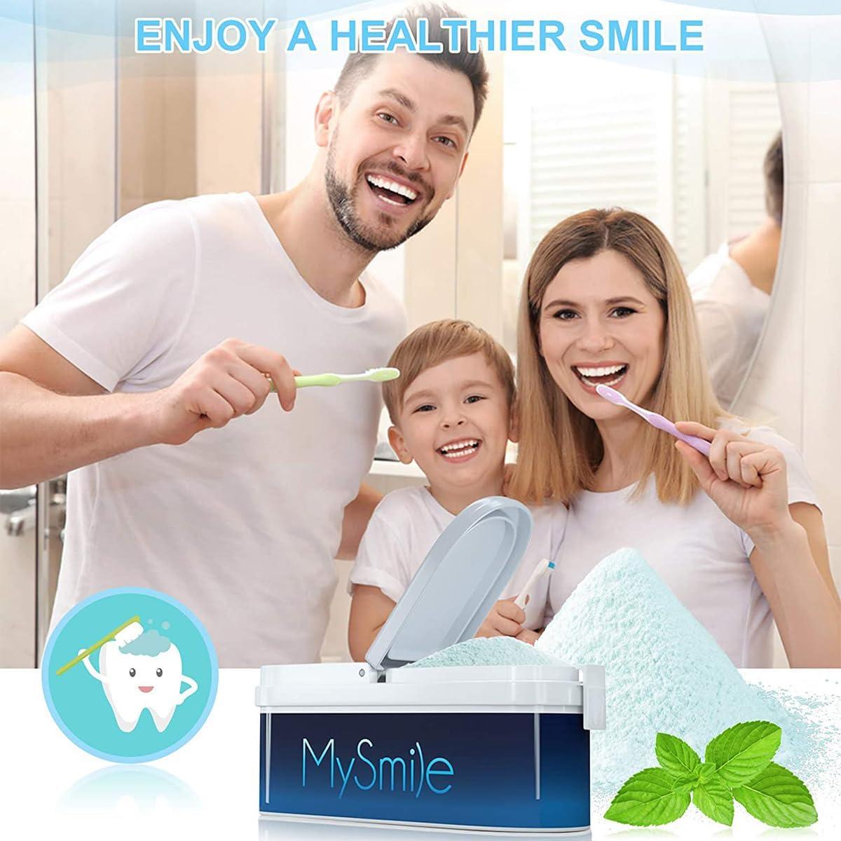 image:imageMySmile UC605 Electric Toothbrush and Teeth Whitening Powder Rechargeable Sonic Electronic Toothbrush with 6 Brush Heads and Travel Case 2 Mins 5 Modes Smart Timer 48000VPM Black