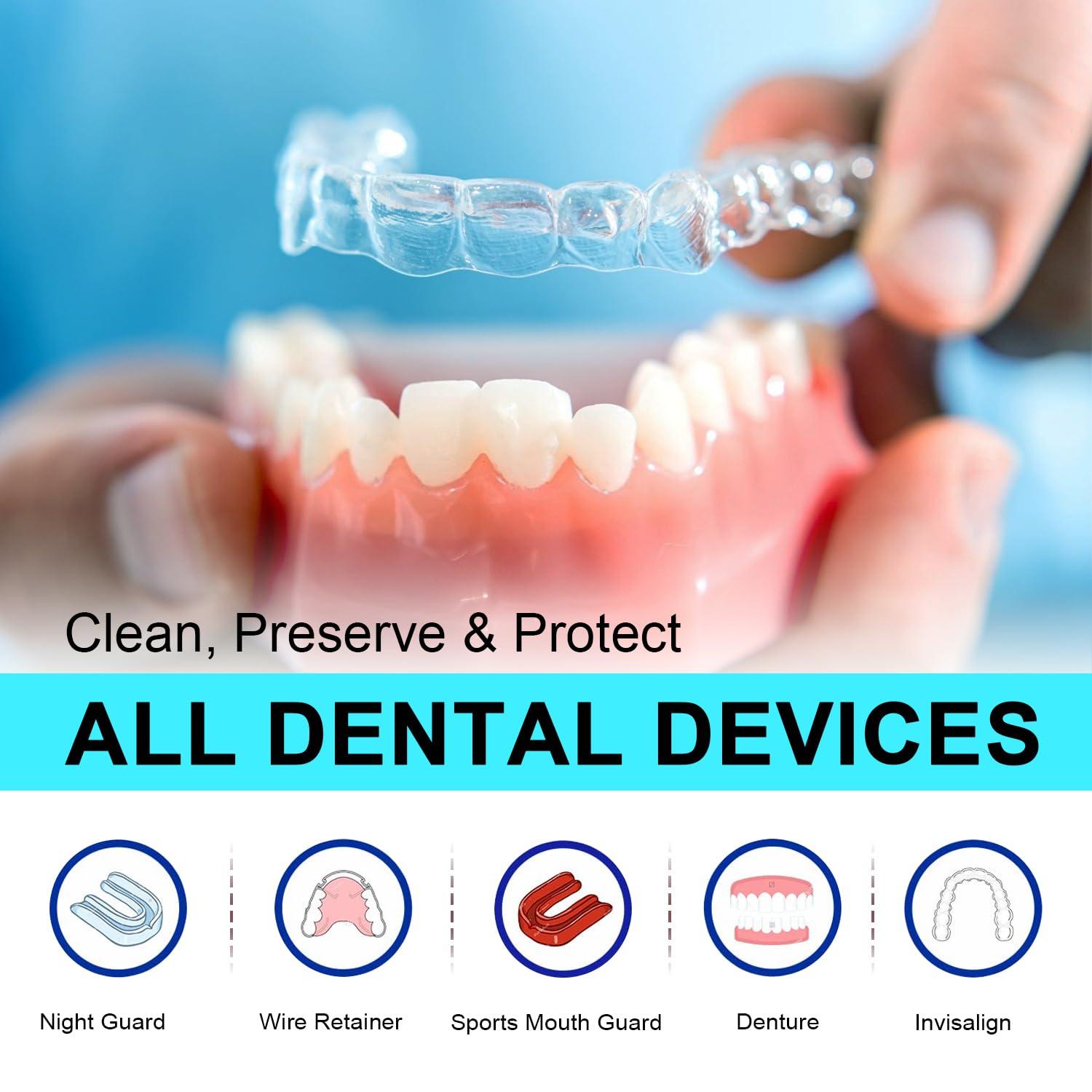 image:imageMysmile Retainer Cleaner with 120 Denture Cleaning Tablets 3 Min Faster Denture Cleaner Removes Plaque Odors Stains from Aligner Invisalign Mouth Guard Night Guard
