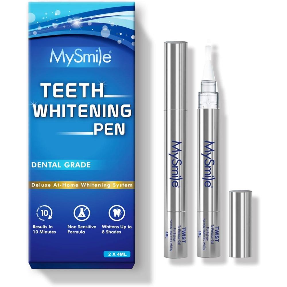image:imageMySmile Teeth Whitening Accelerator Light 28 LED Blue Light Each 10 Minutes USB Charger Mouth Trays 1 Pcs LED Light amp 4ml GelDark Blue