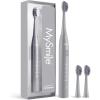 image:imageMySmile DY156 Electric Toothbrush for Adults Rechargeable Sonic Battery Toothbrush Portable with 3 Brush Heads 2 Mins 5 Modes Smart Timer 45000VPM One Charge for 60 Days  PinkGray