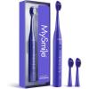 image:imageMySmile DY156 Electric Toothbrush for Adults Rechargeable Sonic Battery Toothbrush Portable with 3 Brush Heads 2 Mins 5 Modes Smart Timer 45000VPM One Charge for 60 Days  PinkViolet